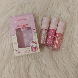 💋FIRM! NWT COLOURPOP X HELLO KITTY & FRIENDS BIG SURPRISE LUX GLOSS TRIO